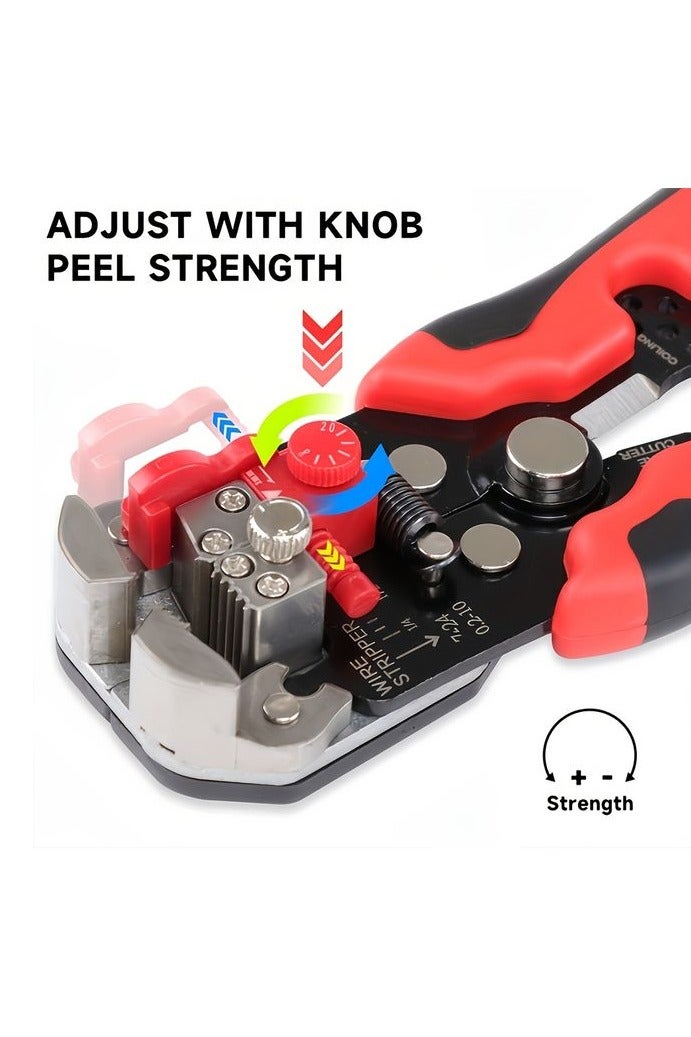 1-Pack Electrician Special Automatic Wire Stripper, Multi-Function Wire Stripping Range 24-10AWG/0.2-6㎜² Wire Stripper Cable Pliers, Electrician Cutting Wire/Winding Wire Cutting Wire Crimping for Electrician Repair Line, Home Improvement Construction Cable Stripper Cable Cutter Stripping Tool - Image 5