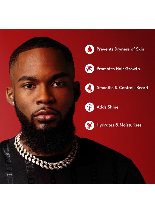 Tropic Isle Living - Strong Roots Men Beard + Hair Oil For Grooming Moisturizing Conditioner Softens And Promotes Beard Growth Itch Relief Natural Jamaican Black Castor Oil Infused With Red Pimento - Image 1