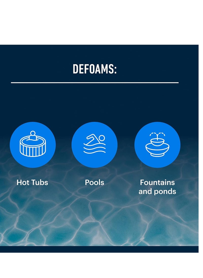 Essential Values Hot Tub Foam Eliminator, 2 Pack Pool & Spa Defoamer (32oz/ Bottles) – Eliminate Foam without Harsh Hot Tub Chemicals, Eco-Friendly & Safe w/Silicone Anti Foam. Get Foam Down and Enjoy Leisure Time  - Image 5