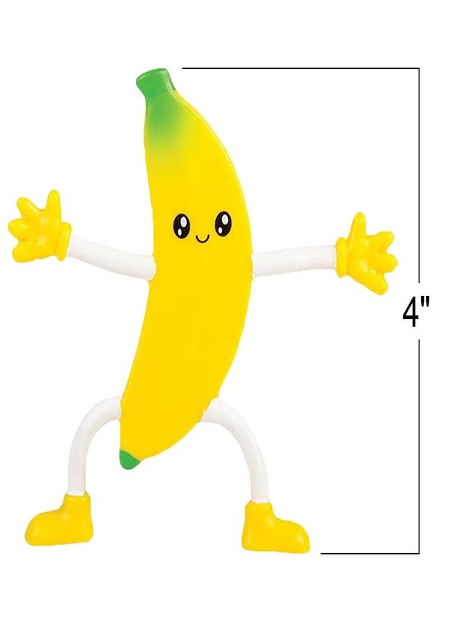 آرت كريتيفيتي مجسمات موز قابلة للانحناء من ArtCreativity، مجموعة من 12 مجسمًا على شكل فاكهة، ألعاب تخفيف التوتر للأطفال، هدايا حفلات أعياد الميلاد، حشوات سلة عيد الفصح، حشوات بينياتا للأولاد والبنات - Image 3