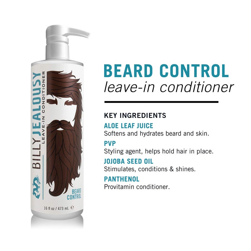 Billy Jealousy Beard Control Leave In Beard Conditioner for Men with Aloe Leaf Juice and Jojoba Seed Oil, Softens Hair and Skin, Light Hold with Matte Finish, 16 Fl Oz - Image 3