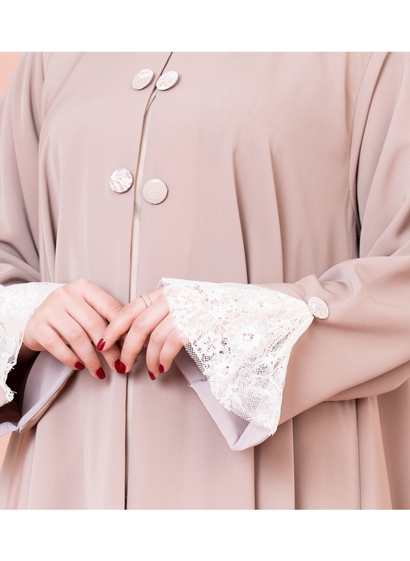 IKKXA Formal Lace Details Abaya  - Image 4