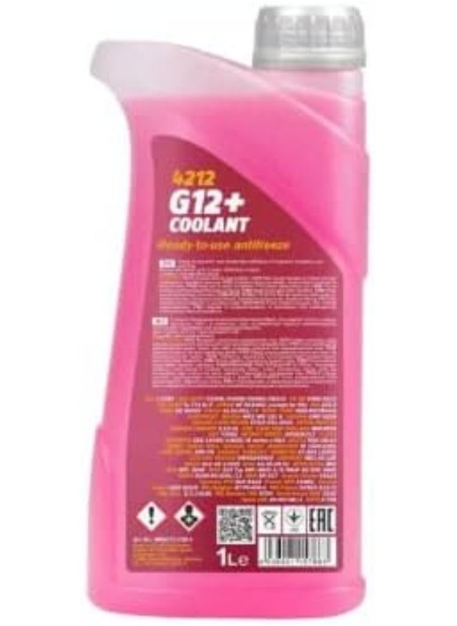MANNOL MANNOL 1L Coolant Antifreeze G12+ RED Ready Mixed -30°C / +125 German Hi Spec (2pcs)  - Image 2