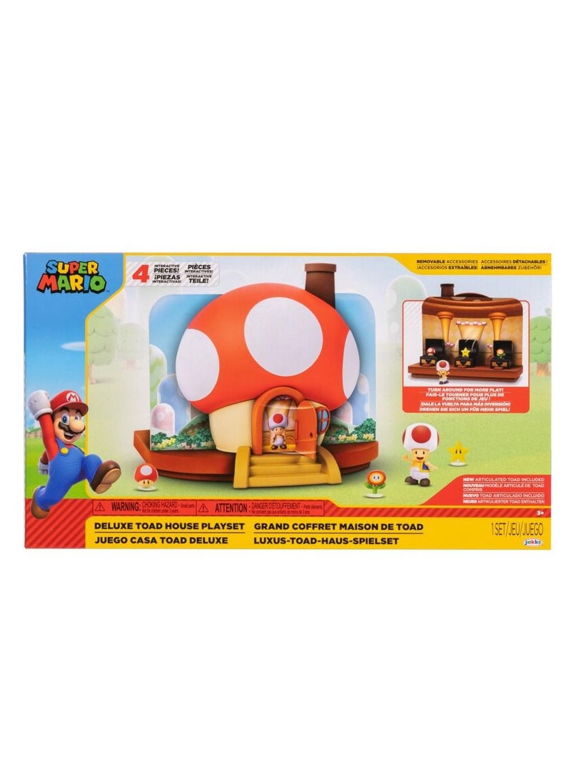 Jakks Super Mario Toad House Playset Deluxe 2.5 Inches - Image 1