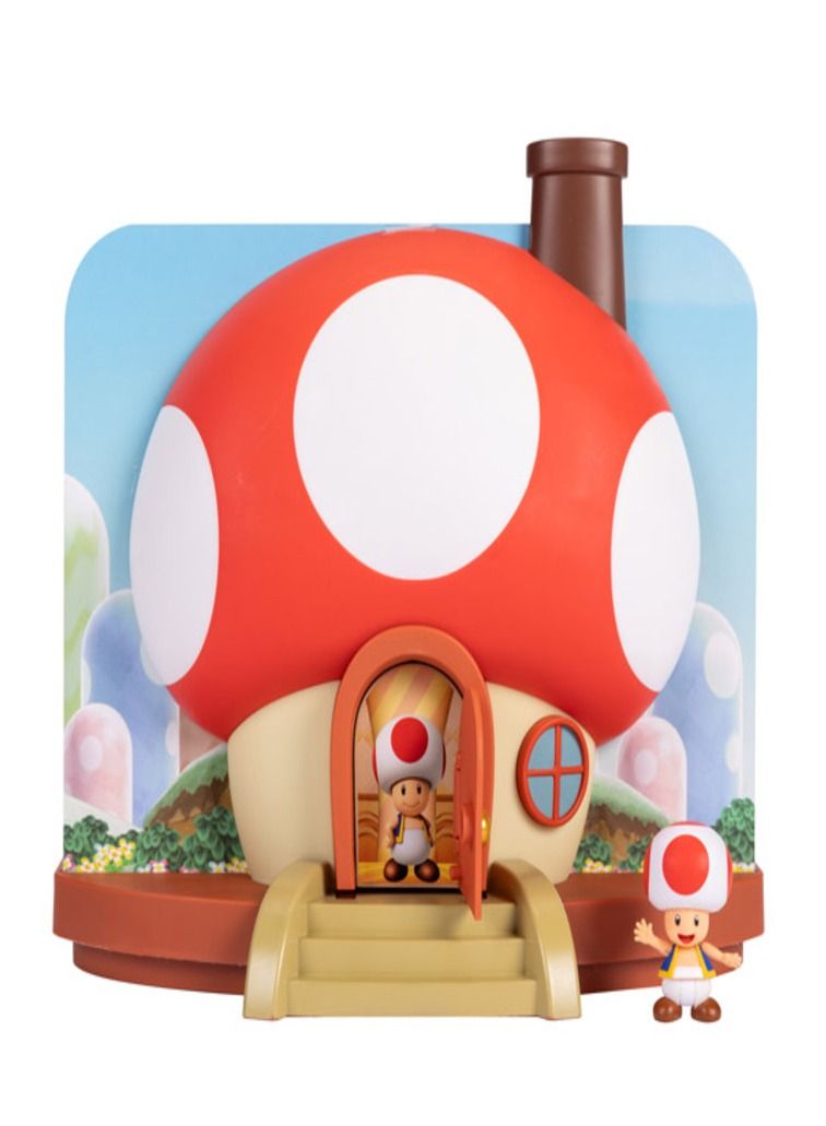 Jakks Super Mario Toad House Playset Deluxe 2.5 Inches - Image 2