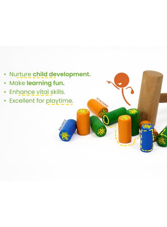 تالي لعبة MURKH RAJA الخشبية للطرق والضرب | رواية القصص | لعبة قصة بانتشاتانترا | للأطفال من عمر سنتين فما فوق | مثالية للهدايا - Image 2