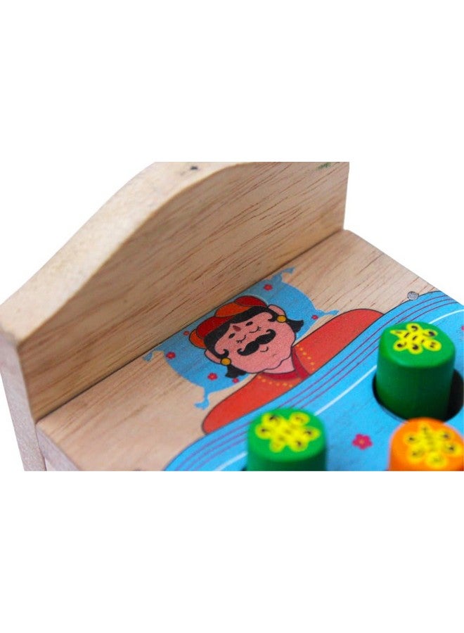 تالي لعبة MURKH RAJA الخشبية للطرق والضرب | رواية القصص | لعبة قصة بانتشاتانترا | للأطفال من عمر سنتين فما فوق | مثالية للهدايا - Image 4