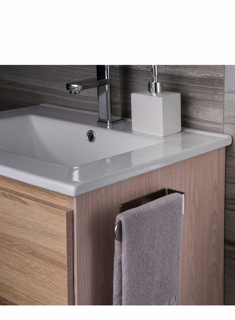 Hand Towel Holder/Hand Towel Ring - Self Adhesive Bathroom Towel Bar Stick on Wall, 304 Stainless Steel Brushed (Short)  - Image 3