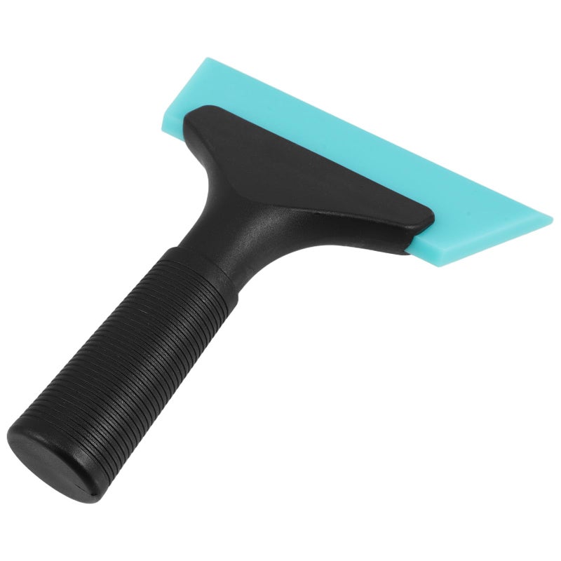 Small Car Window Squeegee with Soft Rubber Blade Anti Slip Handle Blue Windshield Water Scraper for Auto Glass Cleaning - Image 2