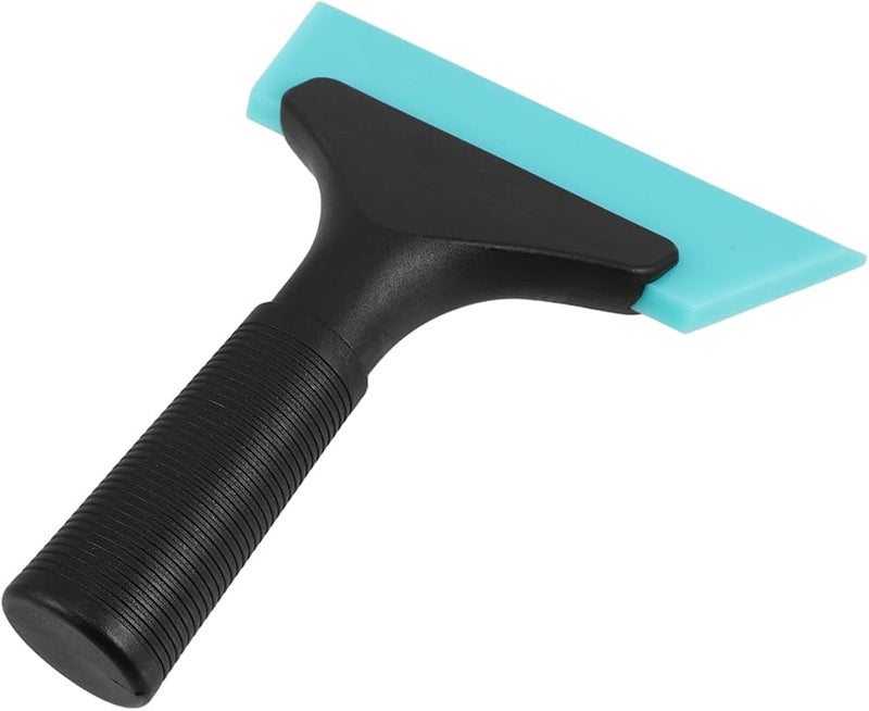 Small Car Window Squeegee with Soft Rubber Blade Anti Slip Handle Blue Windshield Water Scraper for Auto Glass Cleaning - Image 1