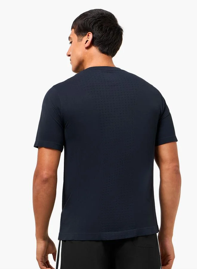 Kappa BLACK Kappa Men Seamless Soft Touch Ribbed T shirt for Men | Best Price UAE