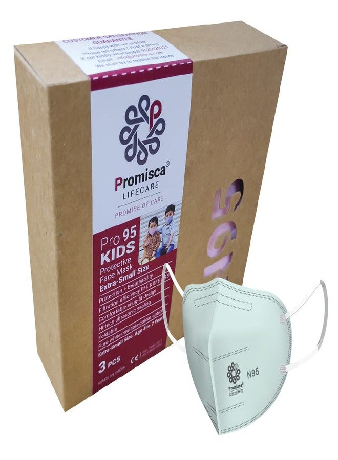 Promisca N95 Face Mask for Adults and Kids Mask in four sizes (Kids Extra Small (4 to 7 yrs), Pastel Green) - Image 1