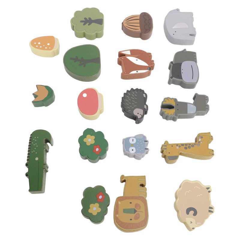 Kids Animal Balance Blocks: Basswood Material With Rounded Edges - Coordination Improve Toy for Early Education Parent Child Interaction - Image 2