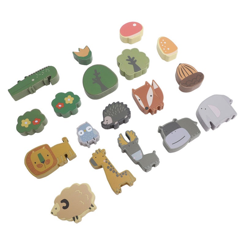 Kids Animal Balance Blocks: Basswood Material With Rounded Edges - Coordination Improve Toy for Early Education Parent Child Interaction - Image 1