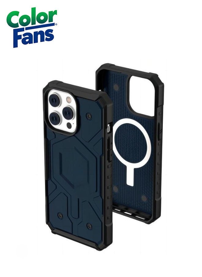 Color Fans Apple iPhone 13 Pro Max Case 6.7" Pathfinder Built-in Magnet Compatible with Magnet Charging Slim Lightweight Shockproof Dropproof Rugged Protective Cover - Mallard  - Image 1