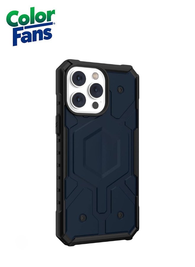 Color Fans Apple iPhone 13 Pro Max Case 6.7" Pathfinder Built-in Magnet Compatible with Magnet Charging Slim Lightweight Shockproof Dropproof Rugged Protective Cover - Mallard  - Image 3