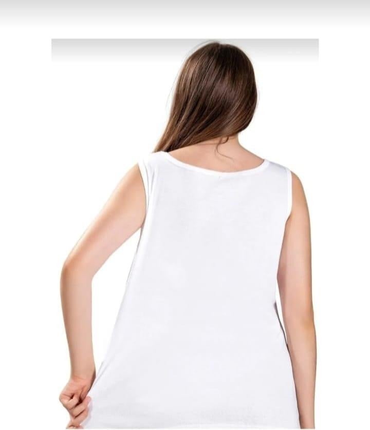 Jiber 640 Women's Battal Wide Strap Undershirt 12 Pieces  - Image 2
