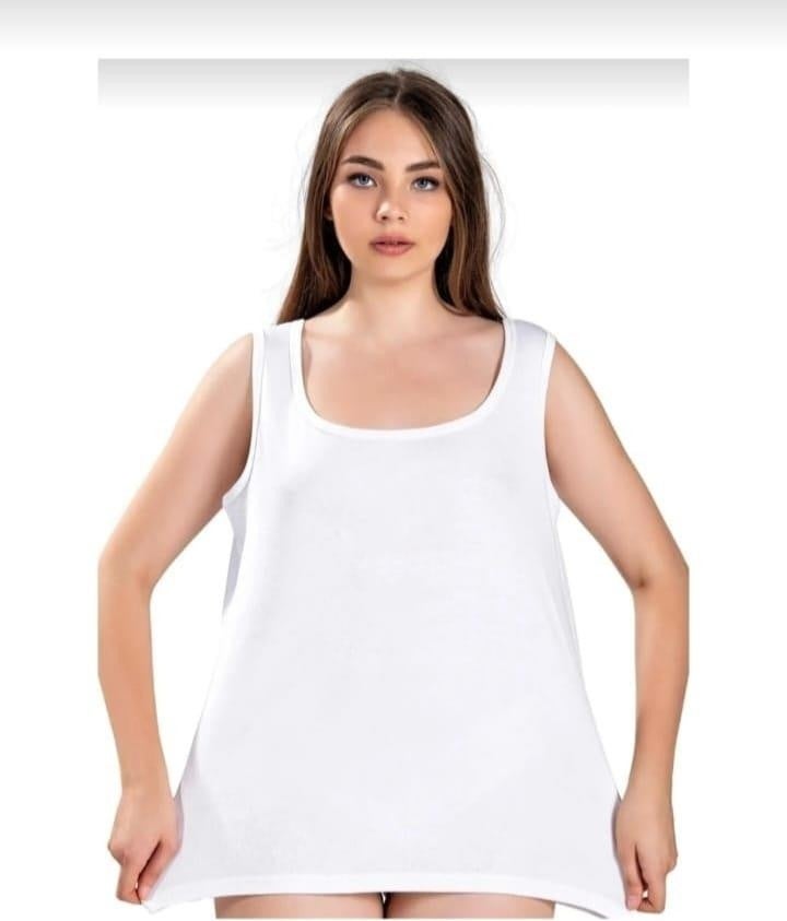 Jiber 640 Women's Battal Wide Strap Undershirt 12 Pieces  - Image 1