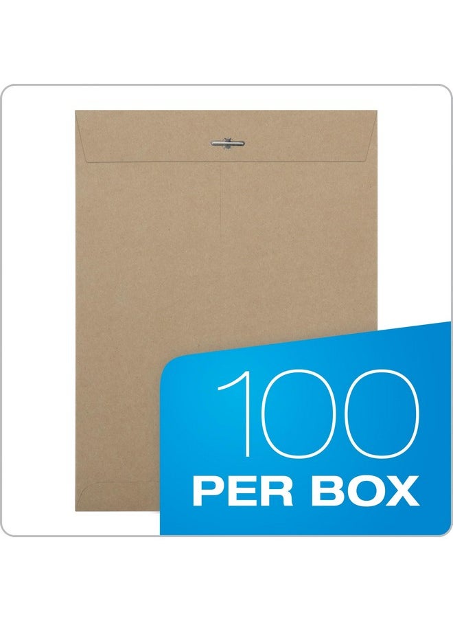Quality Park 38711 100% Recycled Brown Kraft Clasp Envelope 9 X 12 Brown Kraft (Box Of 100)  - Image 4