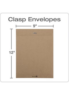 Quality Park 38711 100% Recycled Brown Kraft Clasp Envelope 9 X 12 Brown Kraft (Box Of 100)  - Image 2