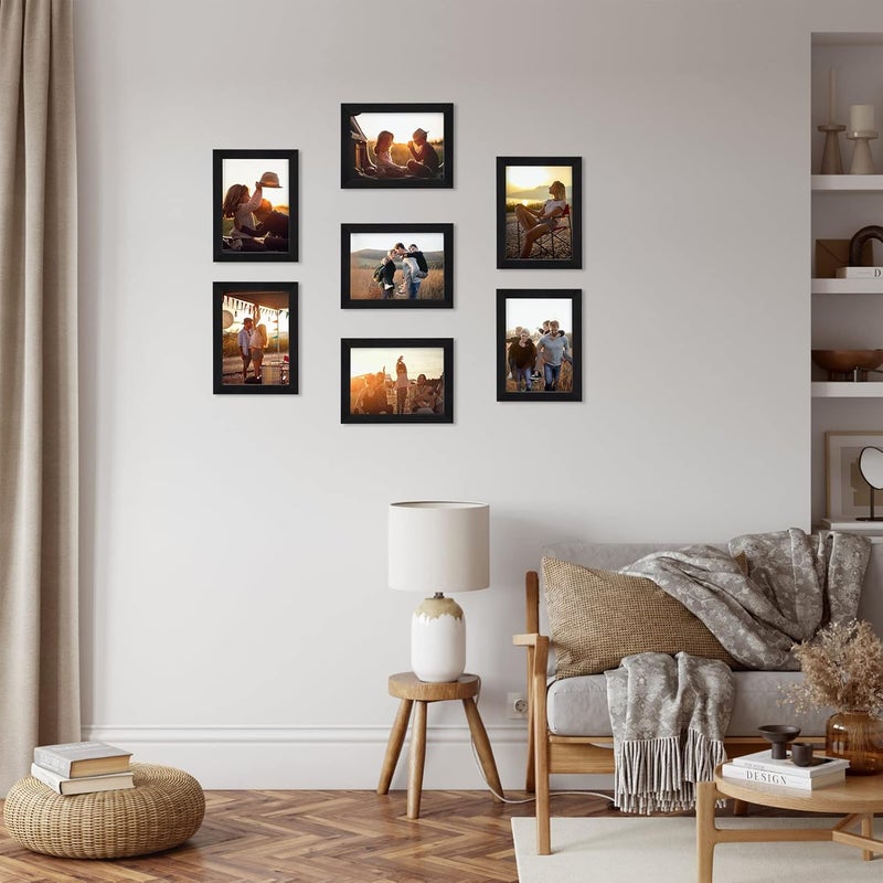 جيفت جاردن إطار صور مقاس 5×7 أسود، إطارات صور مقاس 5×7 بالجملة للحائط أو الطاولة، 12 قطعة - Image 5