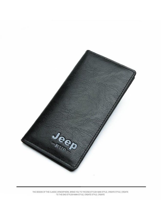 Jeep Buluo JEEP Men’s RFID Blocking Long Wallet – Multi-Card Slot Anti-Theft Wallet with Driver’s License Holder, Cotton Blend Fabric, Lightweight Casual Clutch for Men - Image 5