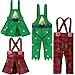Hungdao 4 Pcs Christmas Doll Clothes Christmas Accessories Doll Clothing Red Green Plaid Dress Xmas Tree Holiday Outfits for Boys Girls Xmas Party Supplies - Image 2