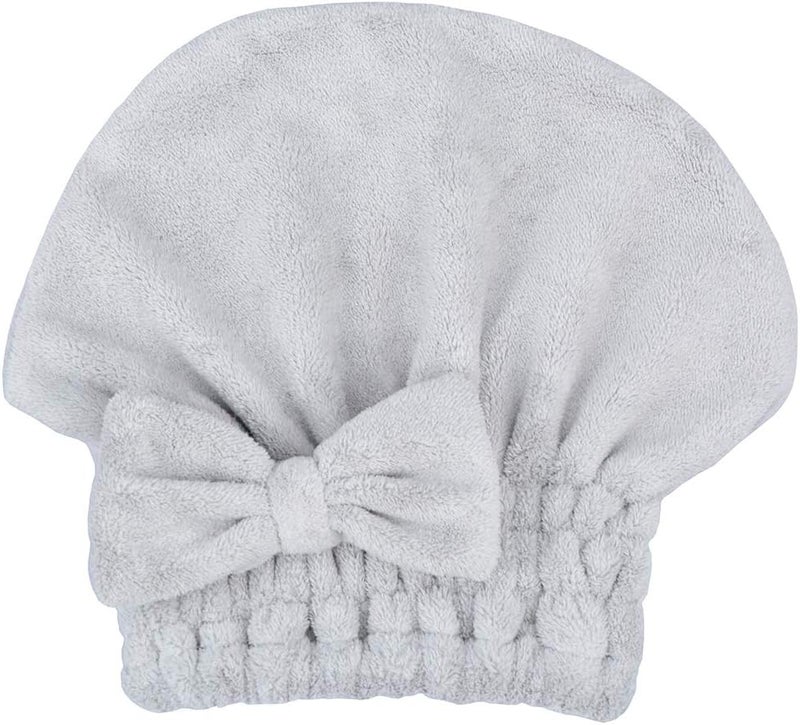 MAYOUTH Microfiber Hair Drying Towels Head wrap with Bow-Knot Shower Cap Hair Turban hairWrap Bath Cap for Curly Long & Wet Hair Gift for Women - Image 4