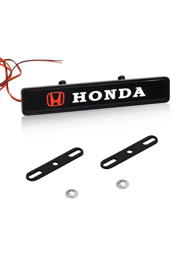 Vierex Car Decorative LED Light Front Hood Grille Emblem Badge Decor for Honda Civic Accord City CRV HRV Fit Jazz Odyssey Jade Vezel – Waterproof Daytime Running Light Auto Front Logo Decoration - Image 2