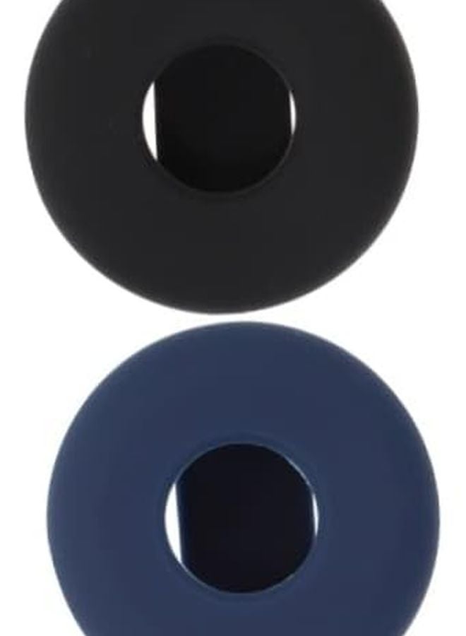 غطاء واقي مضاد للصدمات مع حافظة وسلسلة مفاتيح أسود مقاس 3.7×3.7×1.8 سم 4 قطع - Image 1