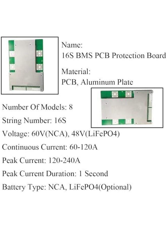 100A 48V بطارية LiFePO4 لوحة حماية BMS PCB مع موازنة ومراقبة درجة الحرارة - Image 4