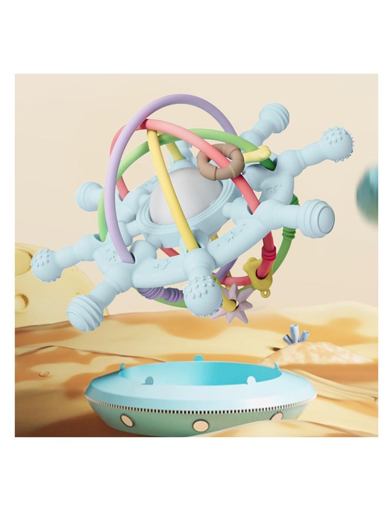 ECVV ECVV Silicone Baby Teether Toys with Rattle Babies Sensory Toys Teething Relief Baby Chew Toys for Baby Girl Boy Newborn, Birthday, Christmas Gift - Image 3