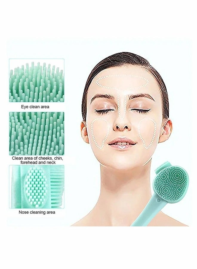 Double Head Silicone Manual Cleansing Brush, All-in-one Facial Cleansing Brush, Exfoliating Brush, Cream Applicator, Very Suitable for Facial Cleansing, Maintenance and Makeup  - Image 4