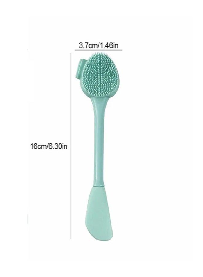 Double Head Silicone Manual Cleansing Brush, All-in-one Facial Cleansing Brush, Exfoliating Brush, Cream Applicator, Very Suitable for Facial Cleansing, Maintenance and Makeup  - Image 5