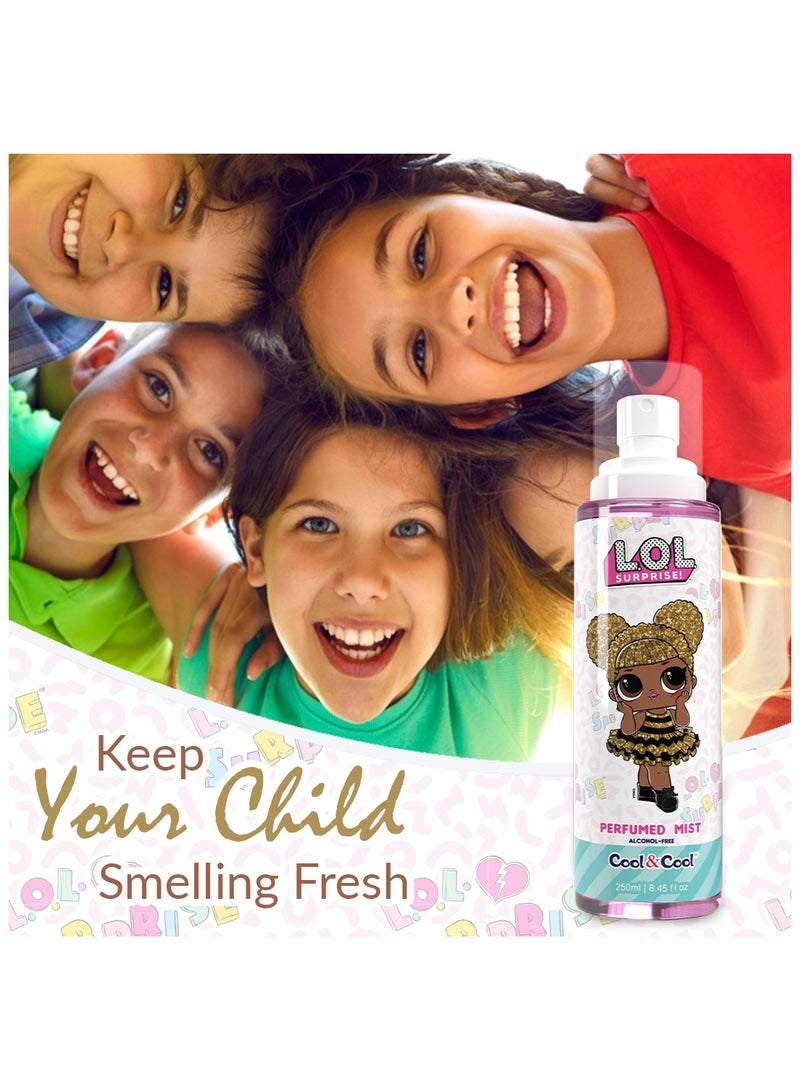 كول اند كول رذاذ معطر للأطفال خالٍ من الكحول من كول آند كول إل أوه إل سربرايز كوين بي، 250 مل - Image 2