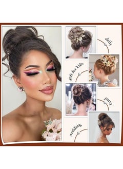SOFEIYAN Claw Clip Messy Bun Hair Piece Wavy Curly Hair Bun Clip in Claw Chignon Ponytail Hairpieces Synthetic Tousled Updo Hair Extensions Scrunchie Hairpiece for Women, Golden Brown Mixed Blonde  - Image 4