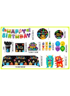 One-eyed Monster Party Decorations for 10 Guests, 113 Pcs One-eyed Monster Themed Birthday Party Disposable Tableware Kit Cartoon Muilticolor Disposable Party Supplies - pzsku/ZE237E16D700BE08083C9Z/45/_/1739423915/5d2989c3-3f59-4e73-aa15-00fb83174b06