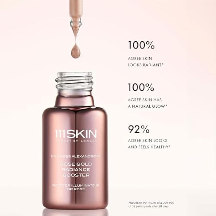 111SKIN Rose Gold Radiance Booster Serum for Face, Hydrating Face Glow Serum with Hyaluronic Acid, Niacinamide & Damascus Rose for Radiant & Even Skin Tone, Suitable for All Skin Types, 0.68 fl oz - Image 3