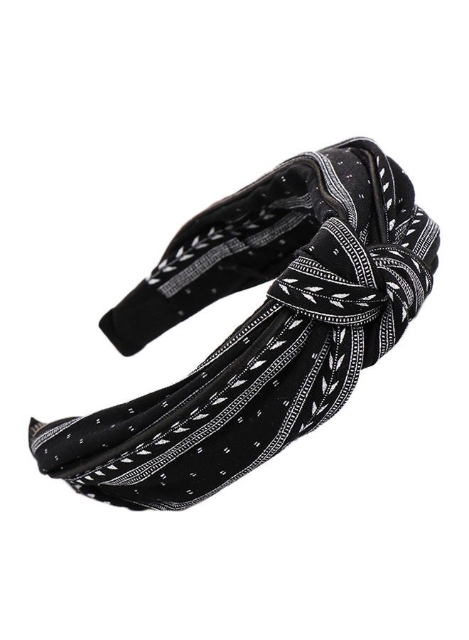 NIBEMINENT Vintage Bow Pattern Hairband Black