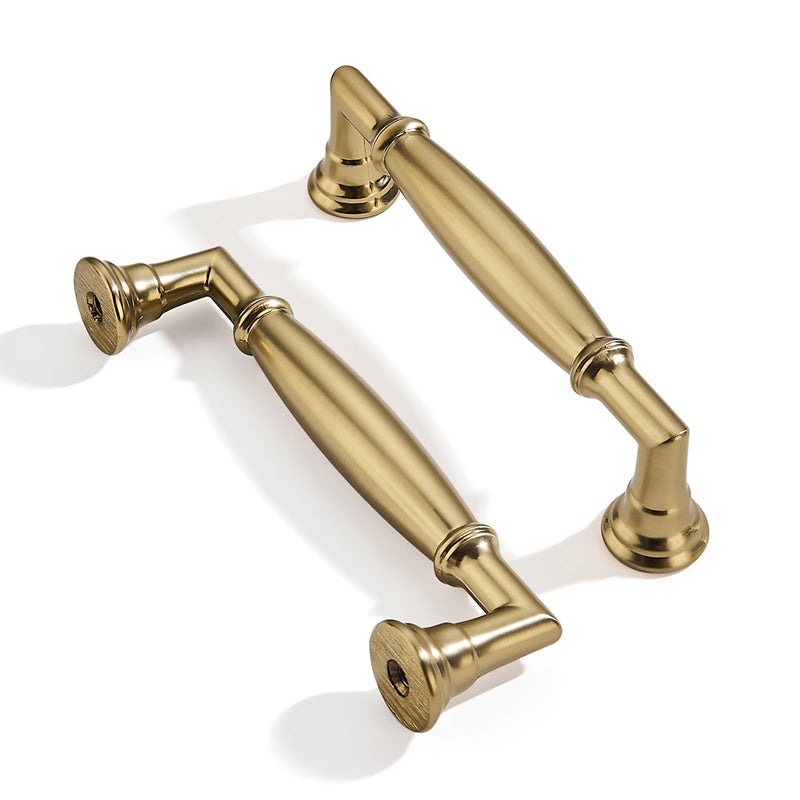 ZAUYX 10 Pack 4 Inch Hole Center Champagne Bronze Cabinet pulls Solid Heavy Duty Cabinet Pull Cabinet Handles Kitchen Cabinet Hardware Vanity Handles Bathroom Cabinet pulls - Image 2