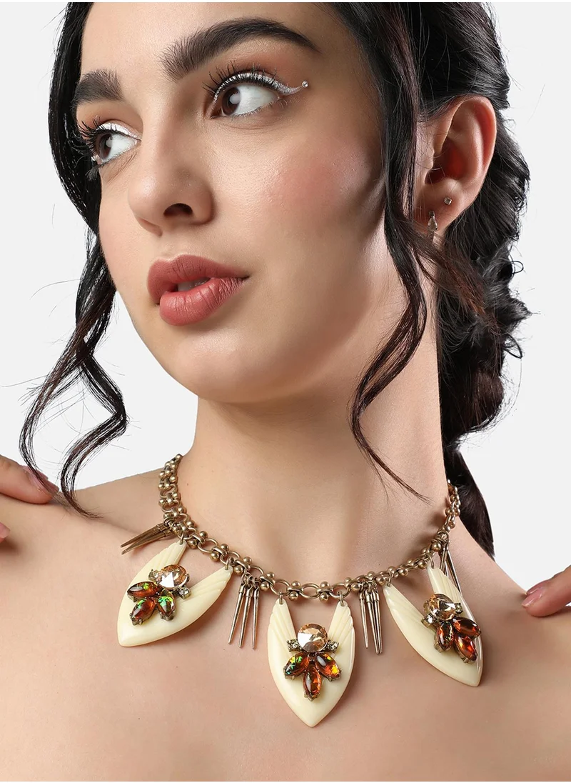 SOHI Designer Statement Stone Necklace