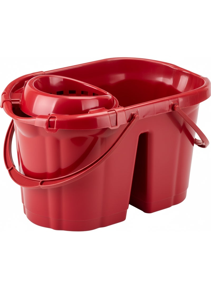 الوطنية جردل تركي مع 2 مصفاة من الوطنية – تصميم مزدوج الحجرة، مصنوع من بلاستيك متين، نظام تنظيف سهل، مزود بمقبض قوي لتحمل الاستخدام اليومي - Image 2