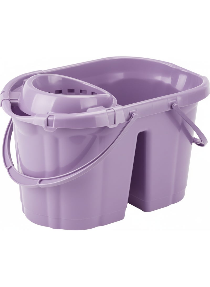 الوطنية جردل تركي مع 2 مصفاة من الوطنية – تصميم مزدوج الحجرة، مصنوع من بلاستيك متين، نظام تنظيف سهل، مزود بمقبض قوي لتحمل الاستخدام اليومي - Image 4