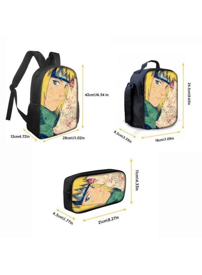 عام حقيبة ظهر مطبوعة بالرسوم المتحركة + حقيبة يد + مجموعة حقيبة قلم، مجموعة حقيبة عملية من ثلاث قطع (يتوفر الطلاب والأطفال والأصدقاء وتسلق الجبال وما إلى ذلك) - 77 - Image 3
