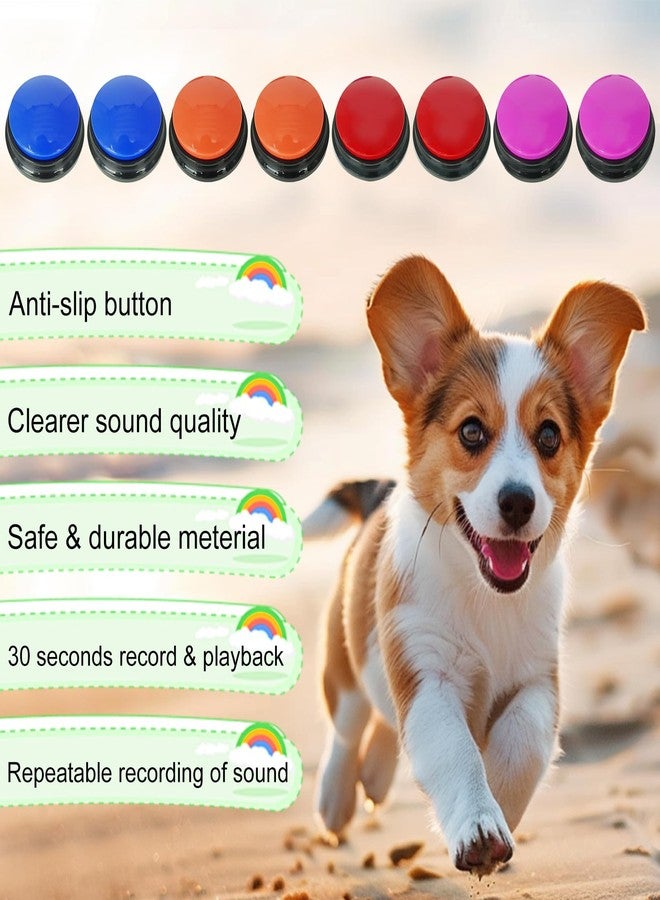 Gelabur Set of 8 Dog Buttons for Communication, Voice Recordable Buttons for Classroom, Dog Training Talking Buttons Starter Set, Pet Easy Speaking Buttons Tools - Image 3