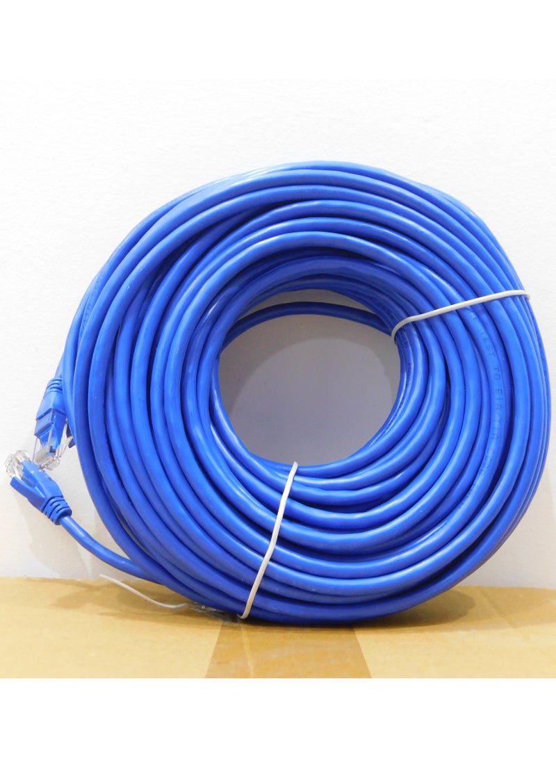 Haing CAT6 network cable, 10 meters long, blue, with high quality, with a high data transfer speed - Image 1