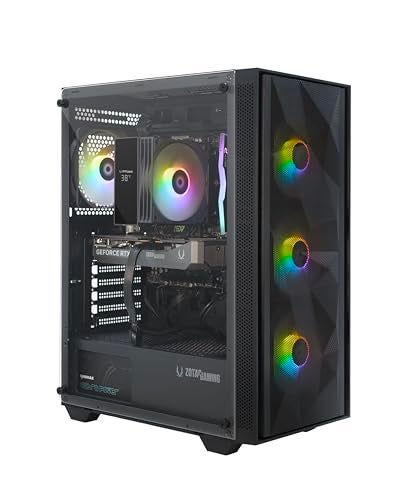ZOTAC MEK AI-Enhanced Gaming PC Desktop Computer - NVIDIA GeForce RTX 5050, AMD Ryzen 5 5500 4.2GHz, 16GB DDR4, 1TB NVME M.2 SSD, 650W 80+ Gold PSU, WiFi 6E, Windows 11 Home - Image 1