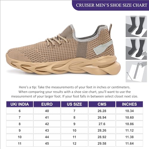 Cruiser Sneaker for Men | Lightweight & Stylish | Breathable Mesh Lace-Up Shoes | Casual Wear, Gym, & Street Style 2644-2 - Image 5