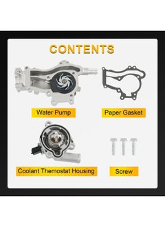 RADHLBNIU Water Pump Thermostat Kit Fit for Buick Encore 2013-2020, Fit for Chevy Cruze 2011-2016 Sonic 2012-2020 Trax 2013-2020 L4 1.4L Turbocharged Engine Replaces # AW6662 25192709 55565336 902808  - Image 4