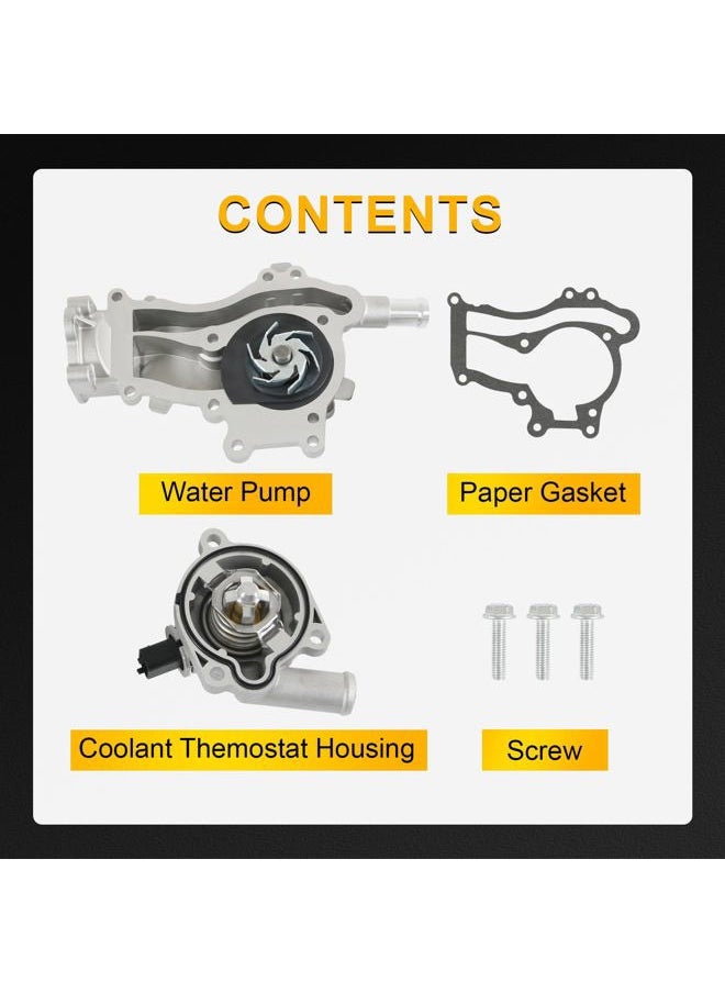 RADHLBNIU Water Pump Thermostat Kit Fit for Buick Encore 2013-2020, Fit for Chevy Cruze 2011-2016 Sonic 2012-2020 Trax 2013-2020 L4 1.4L Turbocharged Engine Replaces # AW6662 25192709 55565336 902808  - Image 4